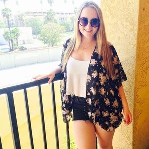 Guess black high waisted shorts